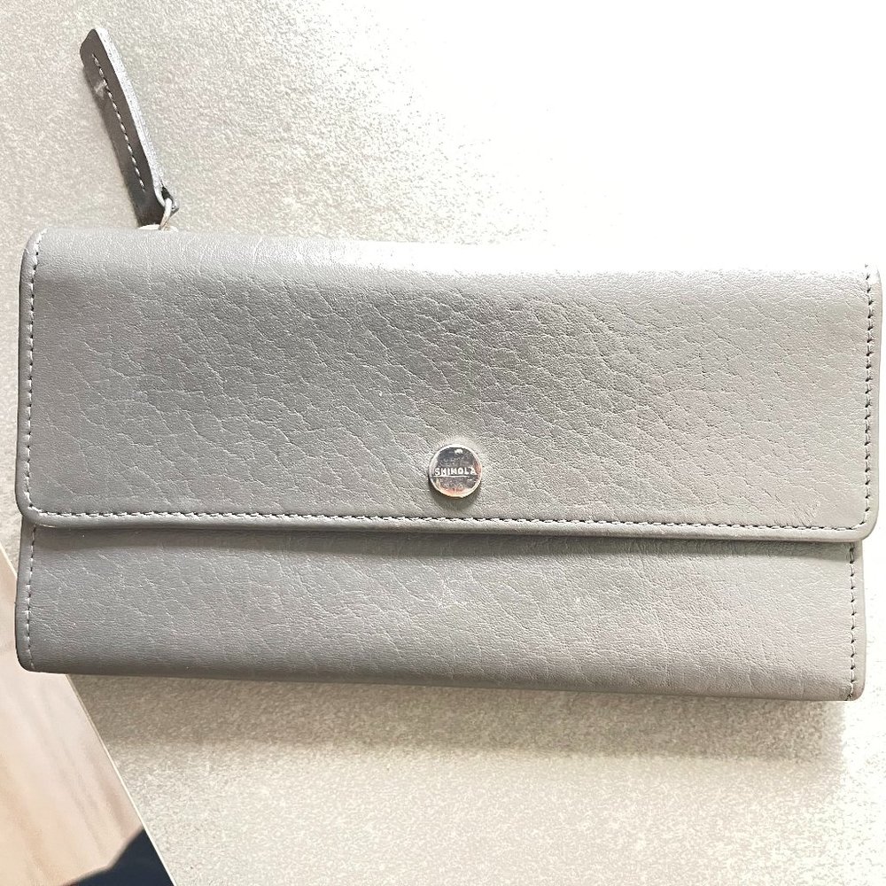 Shinola Leather Continental Snap Wallet